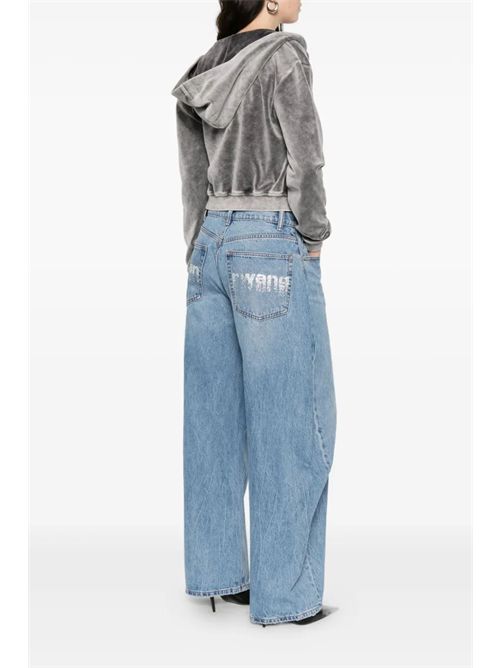 Jeans con logo in strass ALEXANDER WANG | 4DC1264111486